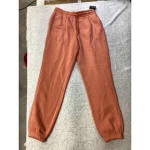 DSG Mens Classic Fleece Cinch Jogger Pants Coral Glow Orange Small DAM21403
